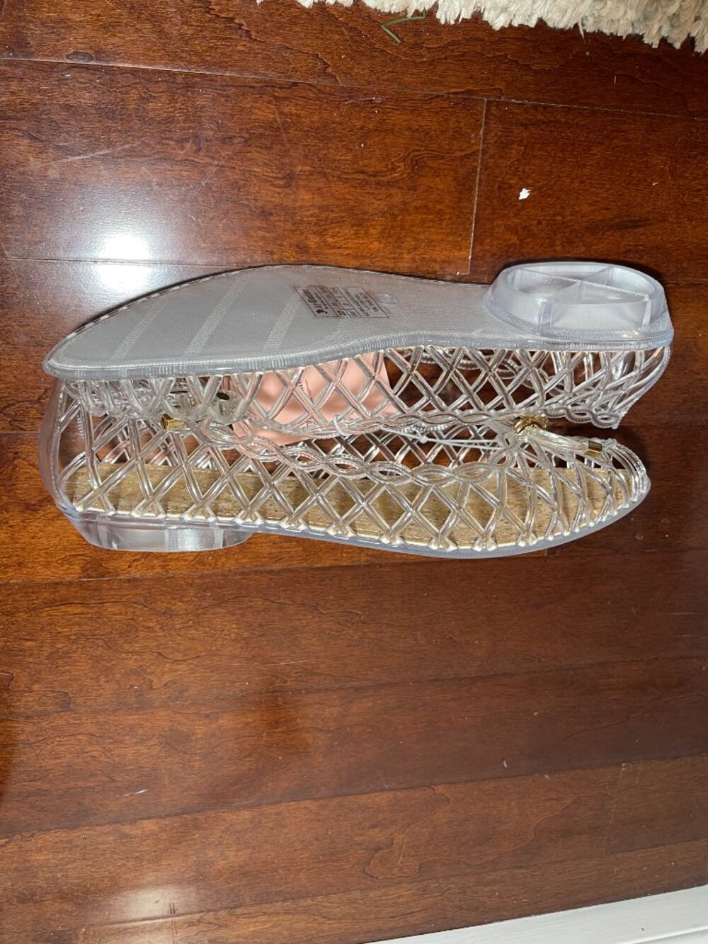 Juicy Couture Jelly Flats Clear Bow Charm Cork Size 10 NWT - Picture 7 of 7
